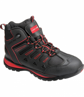 Trzewiki skóra/oxford czarno-czerw., sb sra, "43", ce, Lahti Pro L3010743