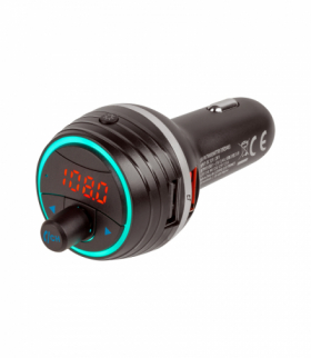Transmiter samochodowy FM z funkcą bluetooth i dwoma gniazdami USB Peiying LEC-URZ0483