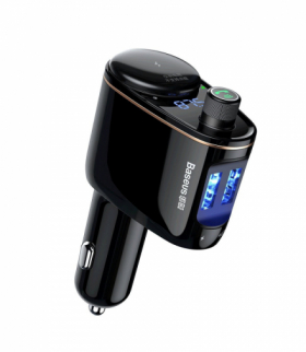 Transmiter fm do samochodu baseus 2x usb, bluetooth - czarny Baseus AMI-BAS27641/BAS62822