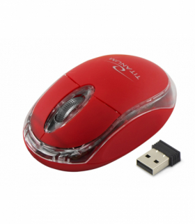 TM120R Mysz bezprzewodowa 2.4GHz 3D optyczna USB Condor czerwona Titanum ESP-TM120R