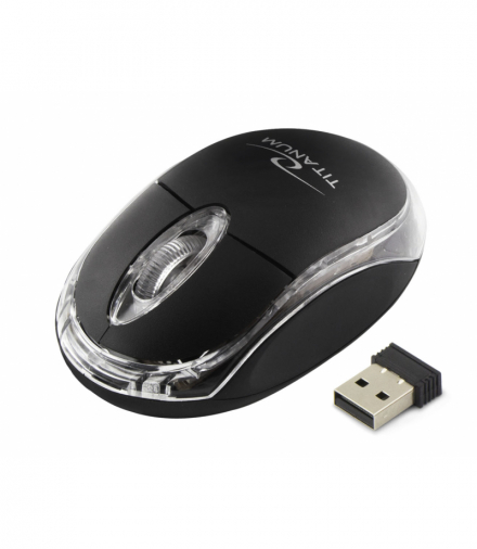 TM120K Mysz bezprzewodowa 2.4GHz 3D optyczna USB Condor czarna Titanum ESP-TM120K
