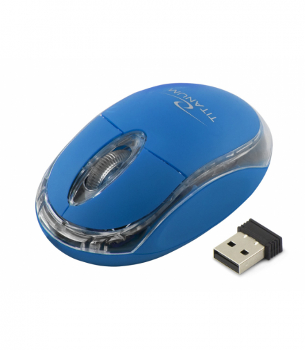 TM120B Mysz bezprzewodowa 2.4GHz 3D optyczna USB Condor niebieska Titanum ESP-TM120B