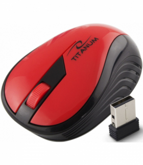 TM114R mysz bezprz. 2.4ghz 3d opt. usb rainbow czerwona Titanum ESP-TM114R
