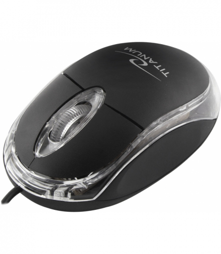 TM102K Mysz przewodowa 3D optyczna USB Raptor czarna Titanum ESP-TM102K
