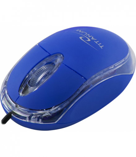 TM102B Mysz przewodowa 3D optyczna USB Raptor niebieska Titanum ESP-TM102B