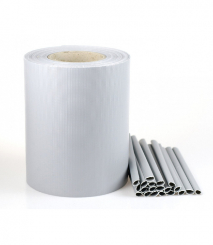 Taśma ogrodzeniowa z klipsami 19 cm x 35 mb szary CELLFAST CEN-86575