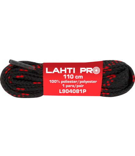 Sznurowadła płask. czar-czer. l904071p, 10 par, 110cm, Lahti Pro L9040710