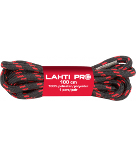 Sznurowadła okrągłe czar-czer l904012p, 10 par, 120cm, Lahti Pro L9040120