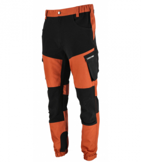 Spodnie z elementami stretch ceglasto-czarne, "l", ce, Lahti Pro L4053903
