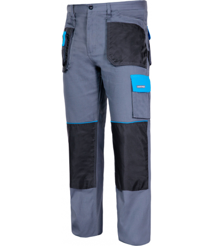 Spodnie szaro-niebieskie 100% bawełna, 190g/m2, "xl (56)", ce, Lahti Pro L4050456