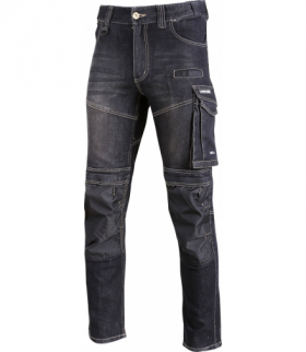 Spodnie jeansowe czarne stretch ze wzmocnieniami, "2xl", ce, Lahti Pro L4051705