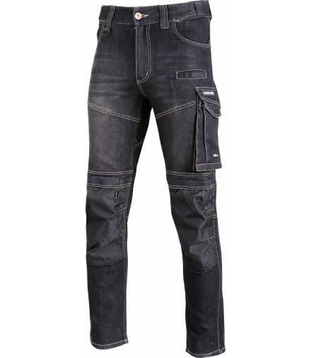 Spodnie jeansowe czarne stretch ze wzmocnieniami, "2xl", ce, Lahti Pro L4051705