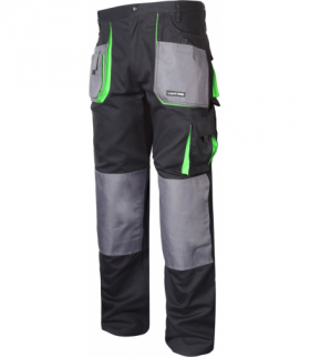 Spodnie czarno-zielone 100% bawełna, "l (52)", ce, Lahti Pro L4050652