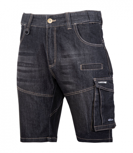 Spodenki krótkie jeans, czarny, stretch ze wzmocnieniami,"3xl",ce,Lahti Pro L4070806