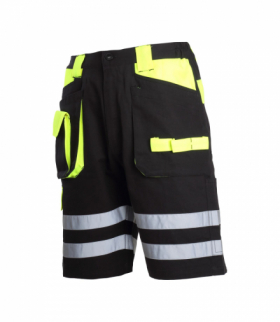 Spodenki krótkie czarno-żółte, 100% bawełna z odbl., "m", ce,Lahti Pro L4070502