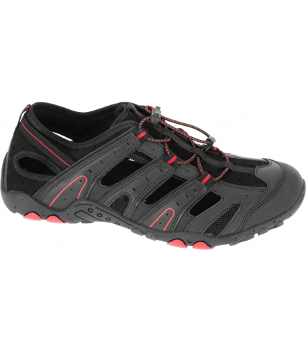 Sandały trekkingowe pu/dzianina czar.-czerw., "44",Lahti Pro L3061544