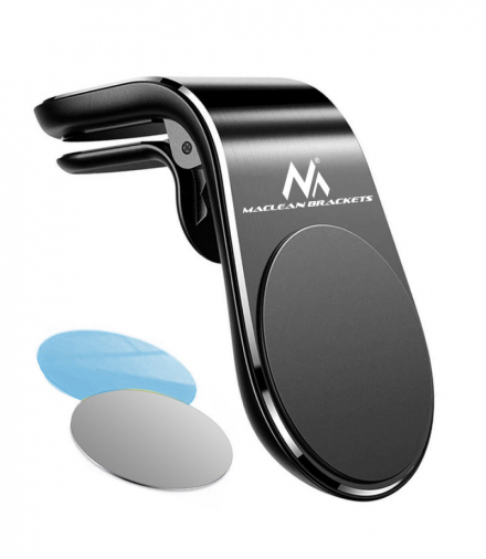 Samochodowy uchwyt do telefonu , magnetyczny, uniwersalny, do kratki went., materiał wykonania ABS, MC-326 " Maclean CEN-72898