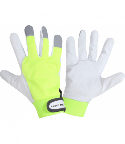 Rękawice ze skóry koziej żółte l272308p, karta, "8", ce,Lahti Pro L272308K