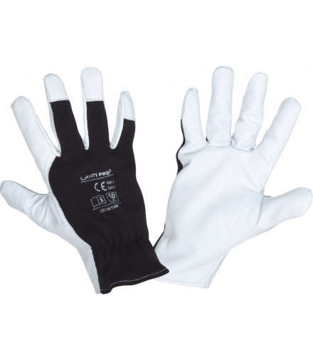 Rękawice ze skóry koziej czarne l271608p, karta, "8", ce,Lahti Pro L271608K