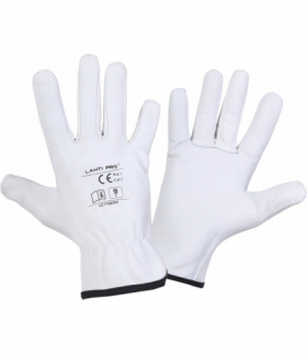 Rękawice ze skóry koziej białe l271011p, karta, "11", ce,Lahti Pro L271011K