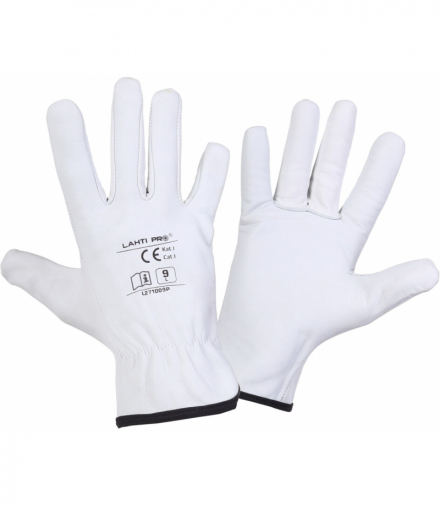 Rękawice ze skóry koziej białe l271008p, karta, "8", ce, Lahti Pro L271008K