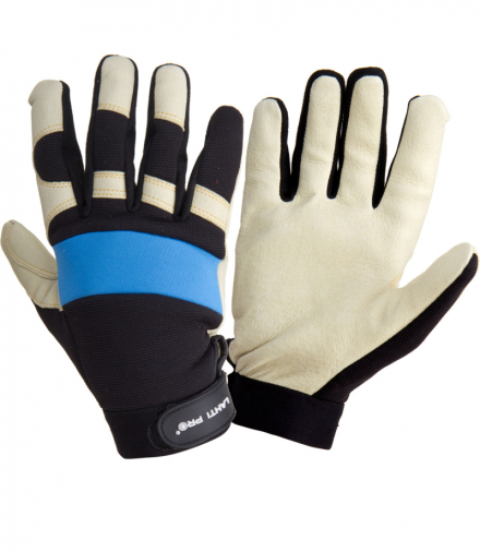 Rękawice warsztatowe ze skóry, karta, "11", CE, Lahti Pro L280411K