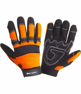 Rękawice warsztatowe czarno-pomarańczowe, karta, "9", CE Lahti Pro L280509K