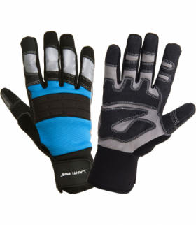 Rękawice warsztatowe czarno-niebieskie, karta, "9", CE Lahti Pro L280709K