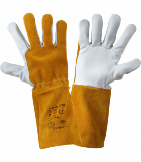 Rękawice spawalnicze ze skóry koziej, l271910p, karta, "10",ce,Lahti Pro L271910K