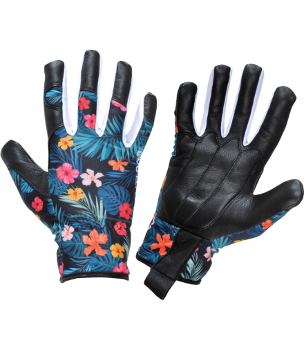 Rękawice ze skóry koziej kwiatki l272609p, karta, "9", ce, Lahti Pro L272609K