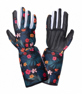 Rękawice ze skóry koziej czar. długie l272807p, karta, "7",ce,Lahti Pro L272807K