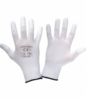 Rękawice pu końc. pal. białe l231109p, karta, "9", ce, Lahti Pro L231109K