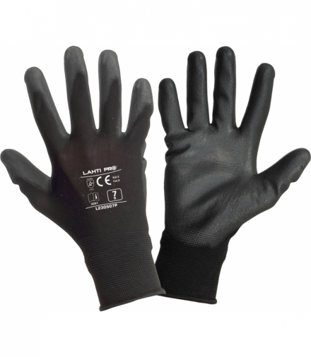 Rękawice pu czarne l230510p, 12 par, "10", ce, Lahti Pro L230510W