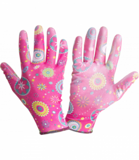 Rękawice powlekane poliuretanem różowe, karta, "9", CE, Lahti Pro L230309K