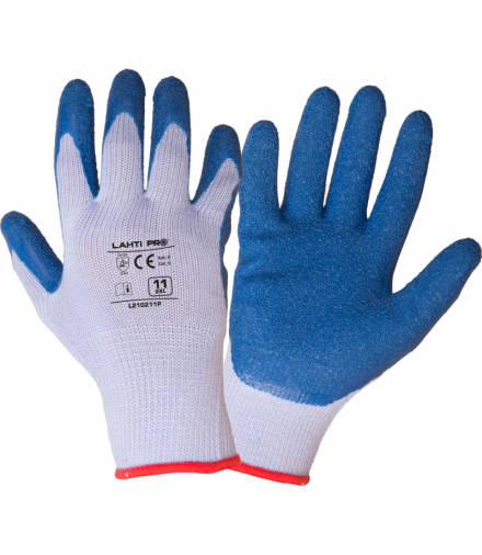 Rękawice ochronne powlekane lateksem, rozmiar 9, Lahti Pro L210209K