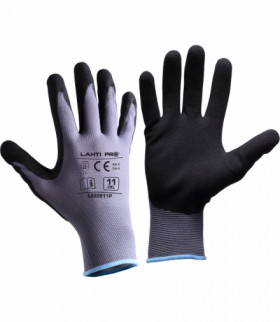Rękawice nitr. szaro-czar. l220609p, karta, "9", ce, Lahti Pro L220609K