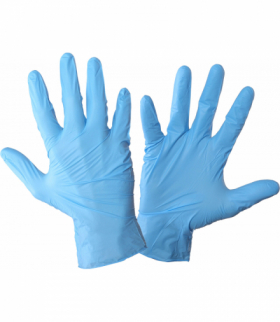 Rękawice nitr. nieb., 100 szt., pudełko, "8", m, ce, Lahti Pro L220808B