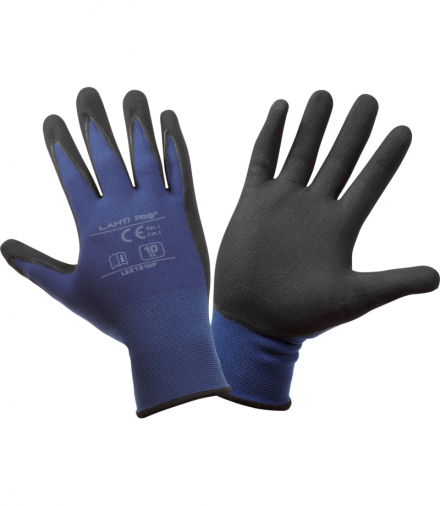 Rękawice nitr. gran.-czarne l221307p, karta, "7", ce, Lahti Pro L221307K