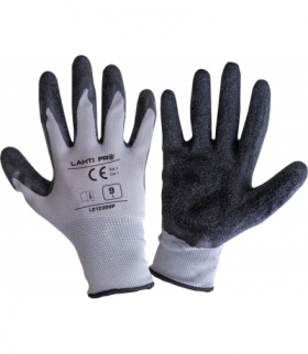 Rękawice lateks szaro-czarne l212310p, 12 par, "10",ce,Lahti Pro L212310W
