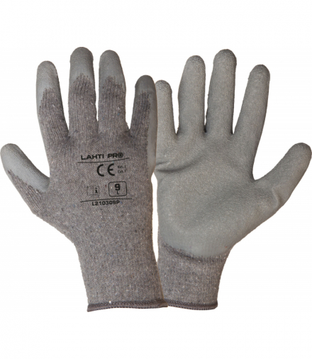 Rękawice lateks szare l210310p, karta, "10", ce, Lahti Pro L210310K
