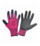 Rękawice lateks różowo-czarne l212007p, karta, "7", ce,Lahti Pro L212007K