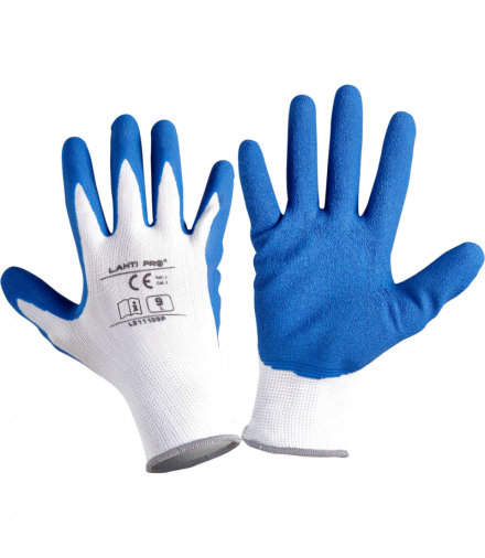 Rękawice lateks granat-białe l211110p, 12 par, "10",ce,Lahti Pro L211110W