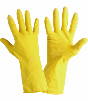 Rękawice lateks gospodarcze żółte, karta, "9", ce, Lahti Pro L211309K