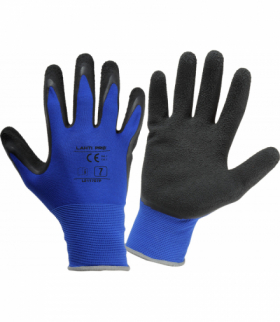 Rękawice lateks czarno-gran. l211708p, karta, "8", ce, Lahti Pro L211708K