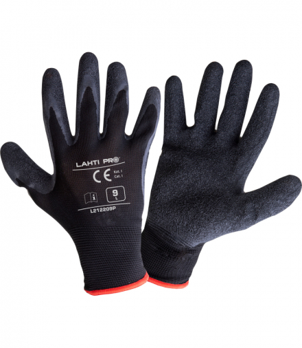 Rękawice lateks czarne l212210p, 12 par, "10", ce, Lahti Pro L212210W