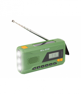 Radio przenośne analogowe am/fm blow ra11 solarne dynamo latarka Blow 77-541