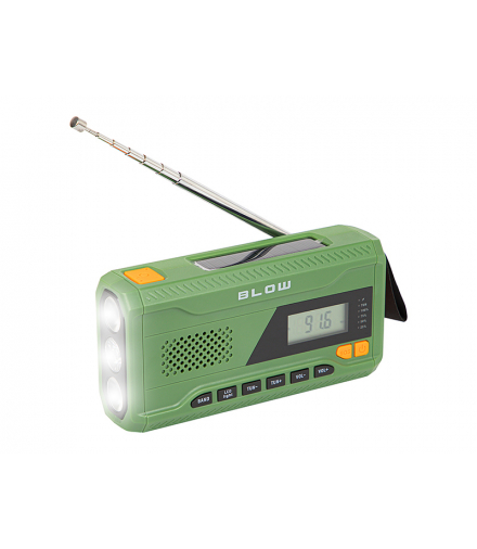 Radio przenośne analogowe am/fm blow ra11 solarne dynamo latarka Blow 77-541