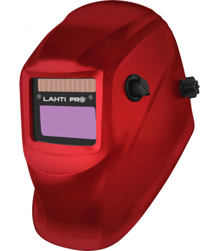 Przyłbica spawalnicza, samościem. jednozakr. czerwona, ce, Lahti Pro L1540600