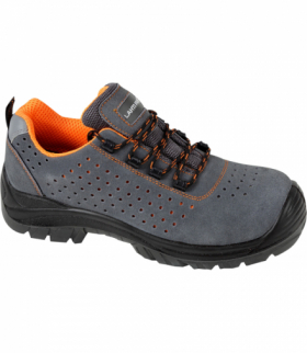 Półbuty zamszowe z otworami szar.-pom.,s1p src,"44",ce,Lahti Pro L3041644