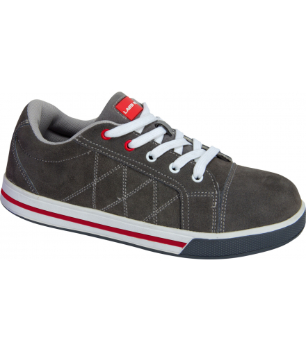 Półbuty zamszowe szaro-czerw., sb fo sra, "45", ce, Lahti Pro L3040745